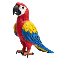 Obraz premium Colorful parrot figurine stands on display for decoration