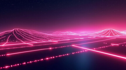 Futuristic Neon Glow Background Design