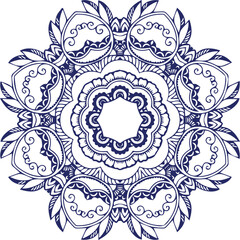 Beautiful flower art and mandala vector design