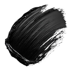 Black paint smear on textured surface showcases artistic style