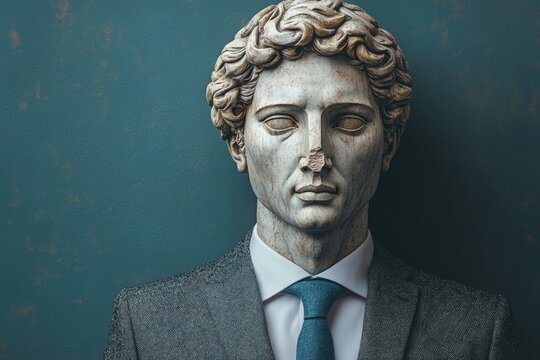 A statuesque figure dressed in formal attire, ideal for use in corporate or professional settings