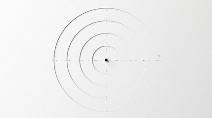 Precise concentric circles target with a central point, ideal for aiming practice or accuracy tests.