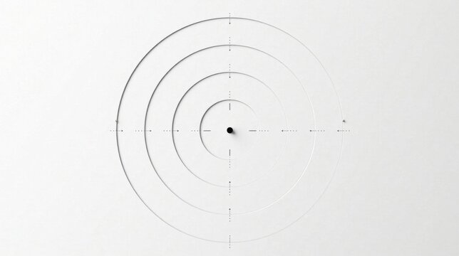 Precise concentric circles target with a central point, ideal for aiming practice or accuracy tests.