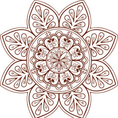 Beautiful flower art and mandala vector design