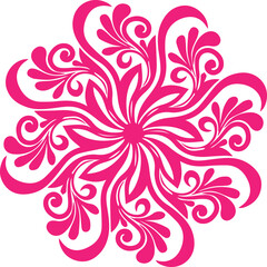 Beautiful flower art and mandala vector design