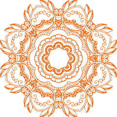 Beautiful flower art and mandala vector design