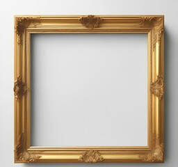 Illustration of vintage golden frame.