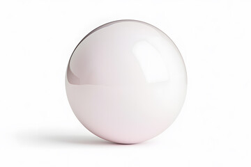 Matte color glass ball, isolated on a white background
