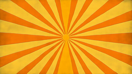 Obraz premium Retro sunburst background in warm orange and gold tones, perfect for vintage designs, posters, or websites. Textured surface adds a unique feel.