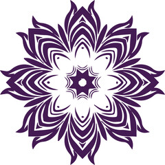 Beautiful flower art and mandala vector design
