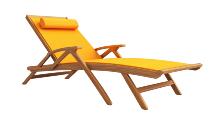  Sun lounger on transparent on white background.