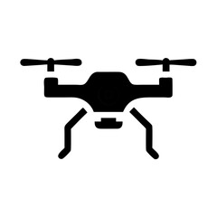 Drone Black Silhouette Vector Illustration Perfect for Your Design on Transparent Background