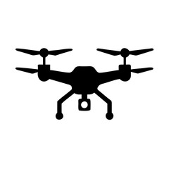 Stylish Drone Black Silhouette Versatile Vector Illustration for Projects isolated on a transparent background