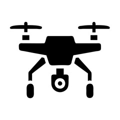 Drone Black Silhouette Vector Illustration Perfect for Your Design on Transparent Background