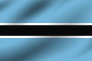 Obraz premium Botswana flag official colors and proportion digital vector illustration. Pleated flag.