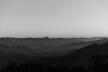 fog in the mountains