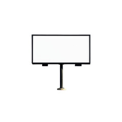 Empty Advertising Billboard with Clear Background for Design Use