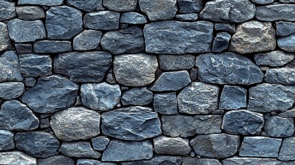 Obraz premium Old wall with stone texture and grey bricks. Vintage masonry pattern combining elements of natural stone , ideal for outdoor backgrounds and modern design themes