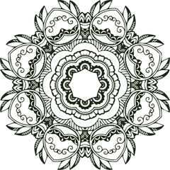 Beautiful flower art and mandala vector design