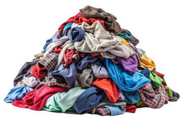 pile of clothes isolated