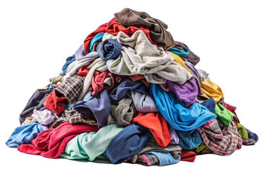 pile of clothes isolated
