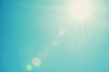 Obraz premium A radiant blue sky arching over a peaceful, sun-soaked countryside. Generative AI