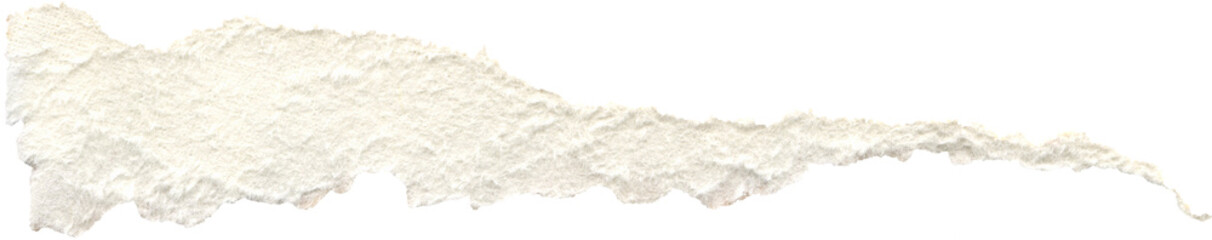 Ripped torn paper edges isolated on white background