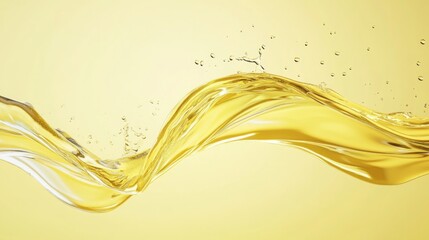 Golden liquid flowing, abstract background,  for food or drink ads