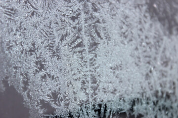 The photo captures delicate and intricate snowflakes, each uniquely crafted with its geometric patterns. They gently settle on a pristine blanket of soft snow, evoking a sense of fragility and purity.