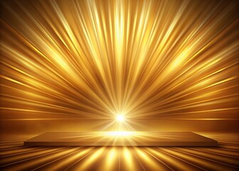 Obraz premium Luxurious Gold Light Rays Background for Product Photography - Elegant Shine and Glimmer