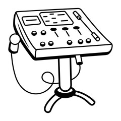 A hand drawn icon of sound mixer