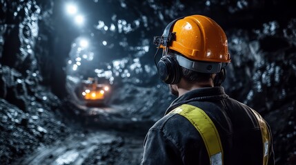 The intersection of mining and safety gear for worker protection.