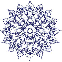 Beautiful flower art and mandala vector design