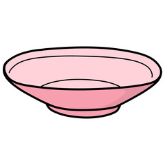 Hand drawn cartoon plate illustration 