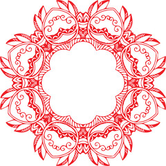Beautiful flower art and mandala vector design
