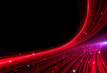 abstract light trails, dynamic red and purple streaks, cosmic energy flow, black background, futuristic, motion blur, long exposure, vibrant colors, digital art, sleek design, sci-fi aesthetic, glowin