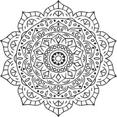 Beautiful flower art and mandala vector design