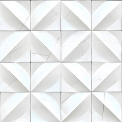 Obraz premium 3d geometric abstract white tile seamless pattern