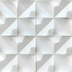 Fototapeta premium 3d geometric abstract white tile seamless pattern