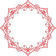 Beautiful flower art and mandala vector design