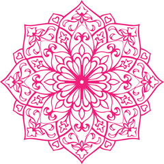 Beautiful flower art and mandala vector design