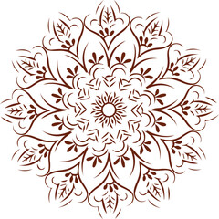 Beautiful flower art and mandala vector design