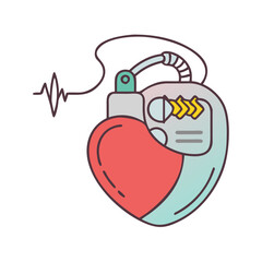 pacemaker icon, pacemaker vector illustration-simple illustration of pacemaker, perfect for pacemaker logos and icons