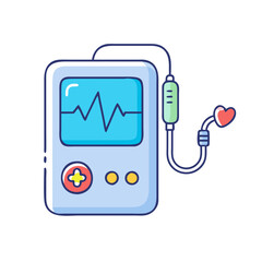 portable ecg icon, portable ecg vector illustration-simple illustration of portable ecg, perfect for portable ecg logos and icons