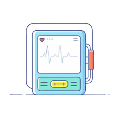 portable ecg icon, portable ecg vector illustration-simple illustration of portable ecg, perfect for portable ecg logos and icons