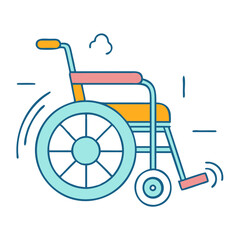 wheelchair icon, wheelchair vector illustration-simple illustration of wheelchair, perfect for wheelchair logos and icons