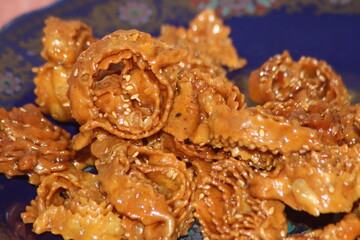 Chebakia Close-up, Traditional Moroccan Cookie