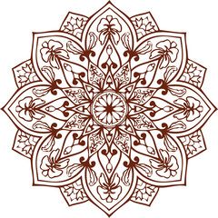 Beautiful flower art and mandala vector design