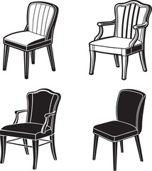 Chair silhouette icon illustration design 
