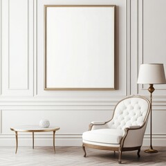 Elegant Living Room Interior with Armchair and Decorative Elements